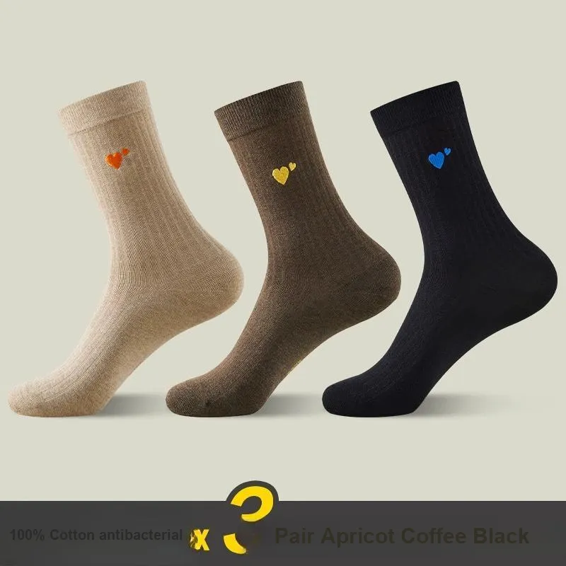 H YXIANG Mid Calf Socks Unisex 3 Pack-9