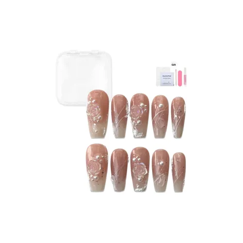 Yun Yue Joe Розовый Камелия Градиентный Мягкий PURE And Tender False Nail Длинный 25 мм