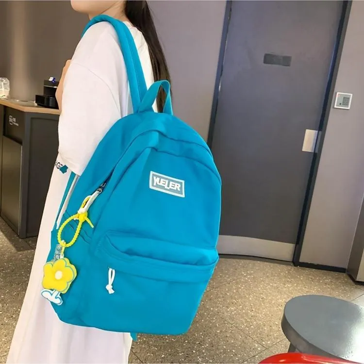 KAMLUI Nylon Backpack Regular Unisex Green/Pink/White/Black/Blue-12
