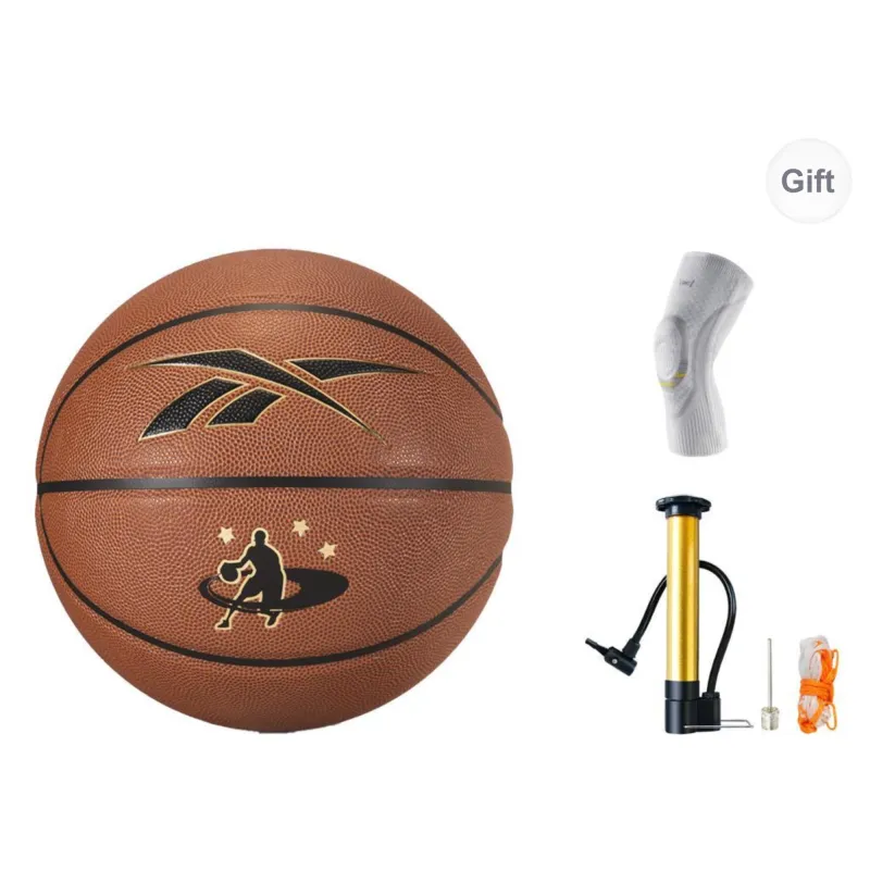 Reebok PU Basketball Brown Size 7 Training Match Unisex-10