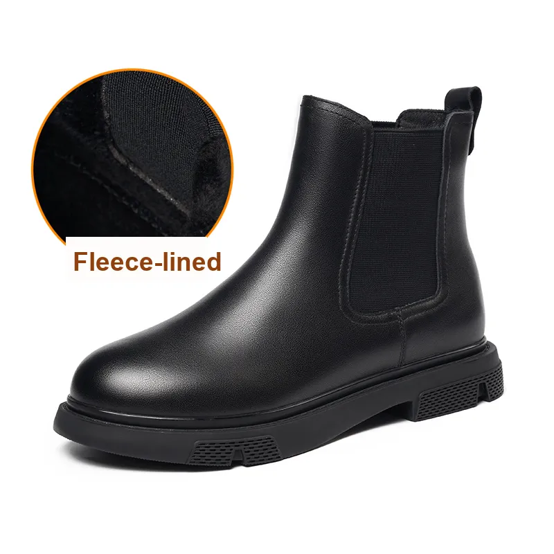 AOKANG 12cm Casual Chelsea Boots Women's Black-1