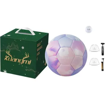 Kuangmi Size 5 Soccer PVC Machine Stitched Soccer Ball Unisex Multicolor