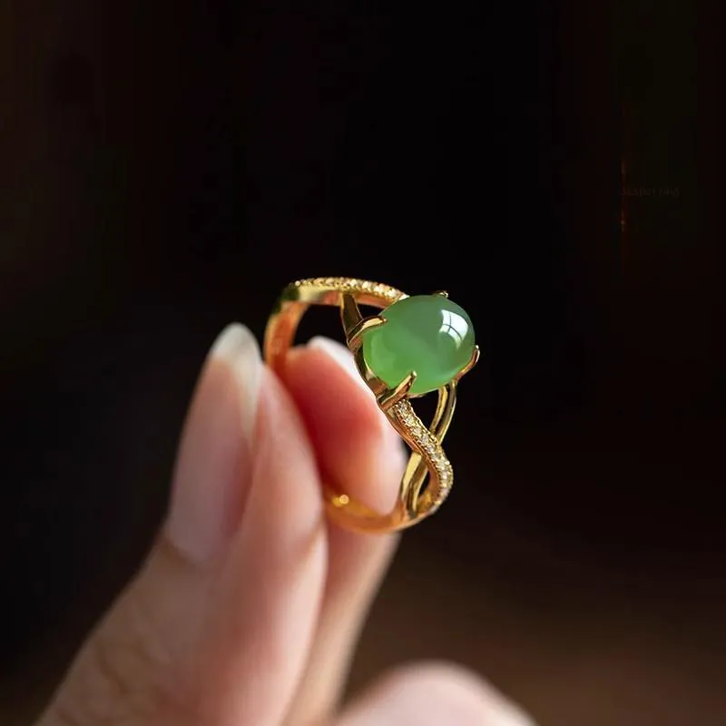 Andaozi Hetian Jade Rings Jasper Unisex-1