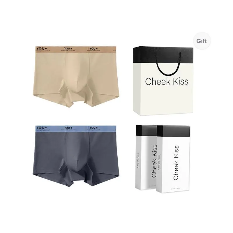 Cheekkiss Underpants Men's Seamless Breathable Boxer Shorts Gift Box Set-8