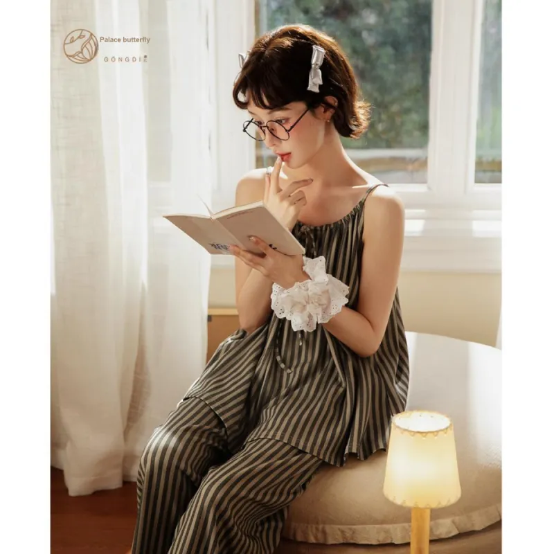 Gongdie Pajama Set Women's Gray-3