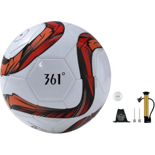 361° Size 4 Ball Soccer PVC Machine Stitched Soccer Ball Unisex Red White