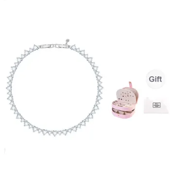 CHIARA FERRAGNI Zircon Water Gold 18K Gold Necklace Italian Luxury Necklaces Women's Silver