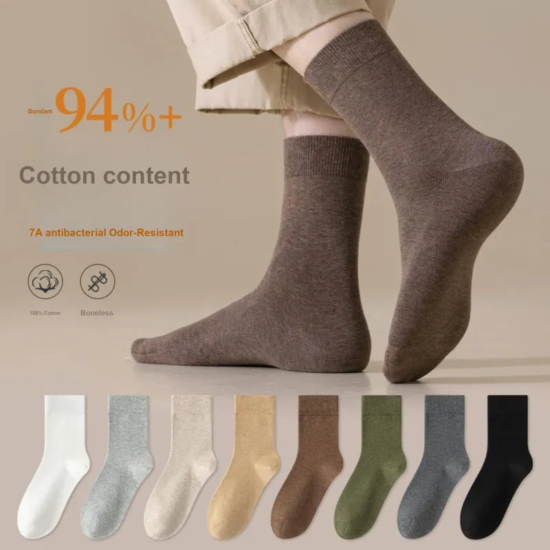 XXLLG Mid Calf Socks Men's Shopping Bag 5 Pack-1