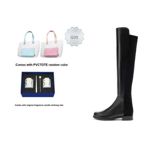 Stuart Weitzman SW 5050 Высокие сапоги Женские Черный Аромат Свеча Набор + PVC Тоут