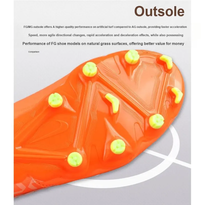 Nike Phantom GX Academy Jr. Phantom GX Academy Slip Resistant Low Top Kids' Soccer Shoes Orange Black Kids-2