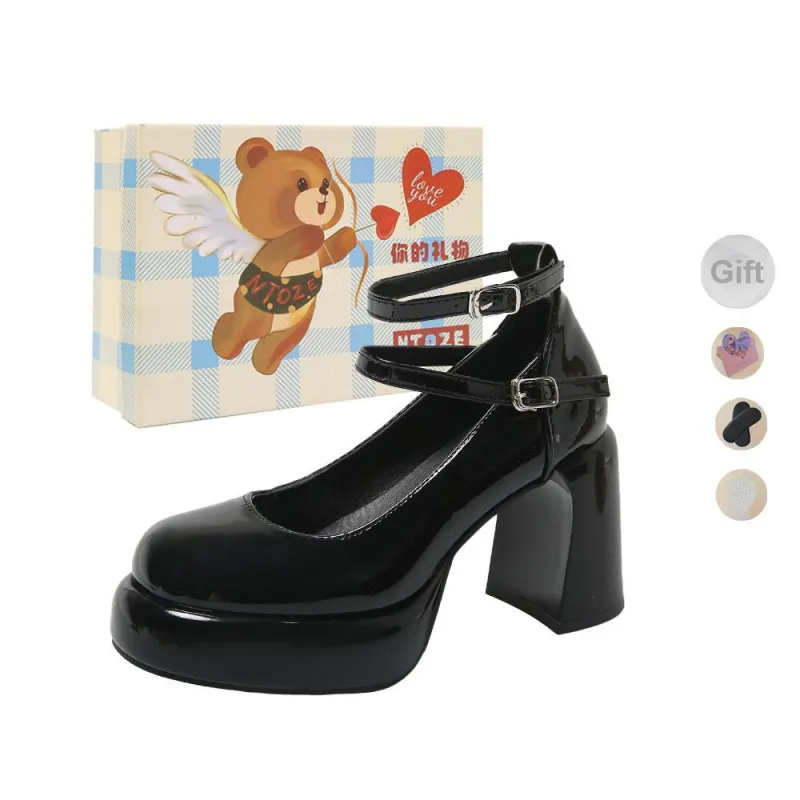 NTOZE Chunky Heel High Heels Women's Gift Box Set-0