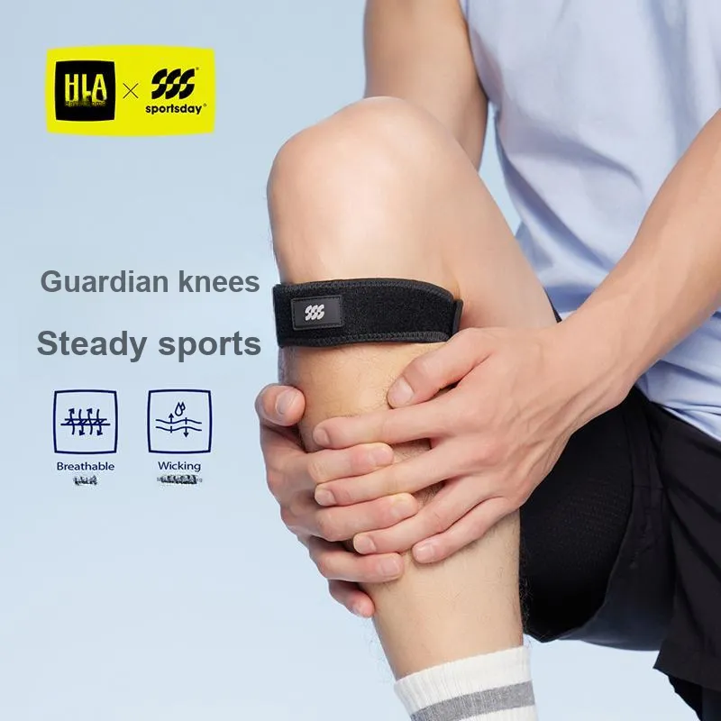 HLA Running Badminton Jump Rope Basketball Trend Patella Bands Black Polyamide Unisex-4