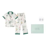 [Gift Box Set]Yellow Rose (Short-Sleeved+Pants) Women's Matching Set