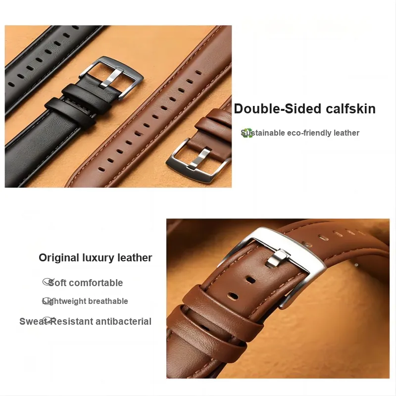Gangjue Compatibility Vivowatch Vivo Compatibility Watch Band 120mm*75mm Cowhide Leather Material-7