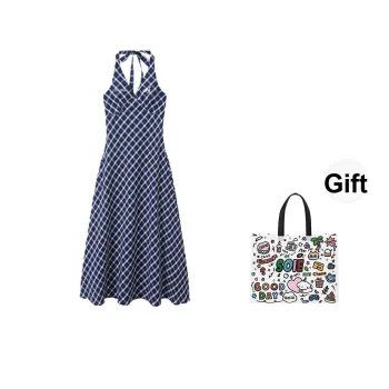 SOIE Slip Dress Set Women's Blue