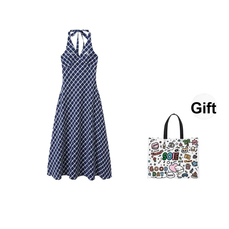 SOIE Slip Dress Set Women's Blue-0