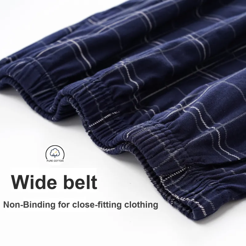 FARO Pajama Pants Men's Blue Plaid-3