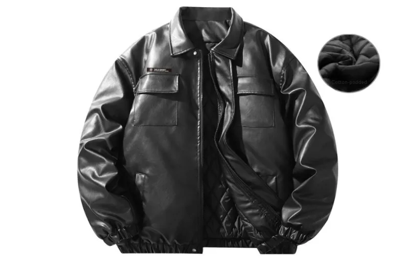 Qnxeey Leather Jackets Unisex-22