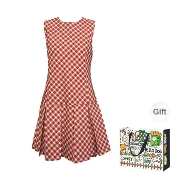 OURUOKE Sleeveless Dress Women's Red