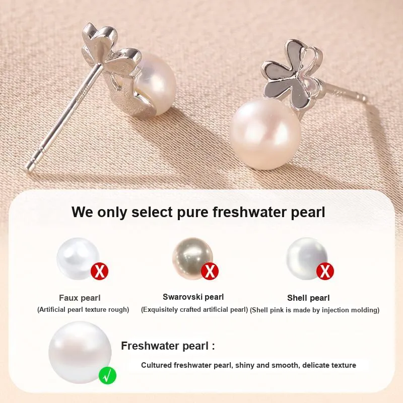 LAOYINJIANG S925 Sterling Silver Stud Earrings Women's-3