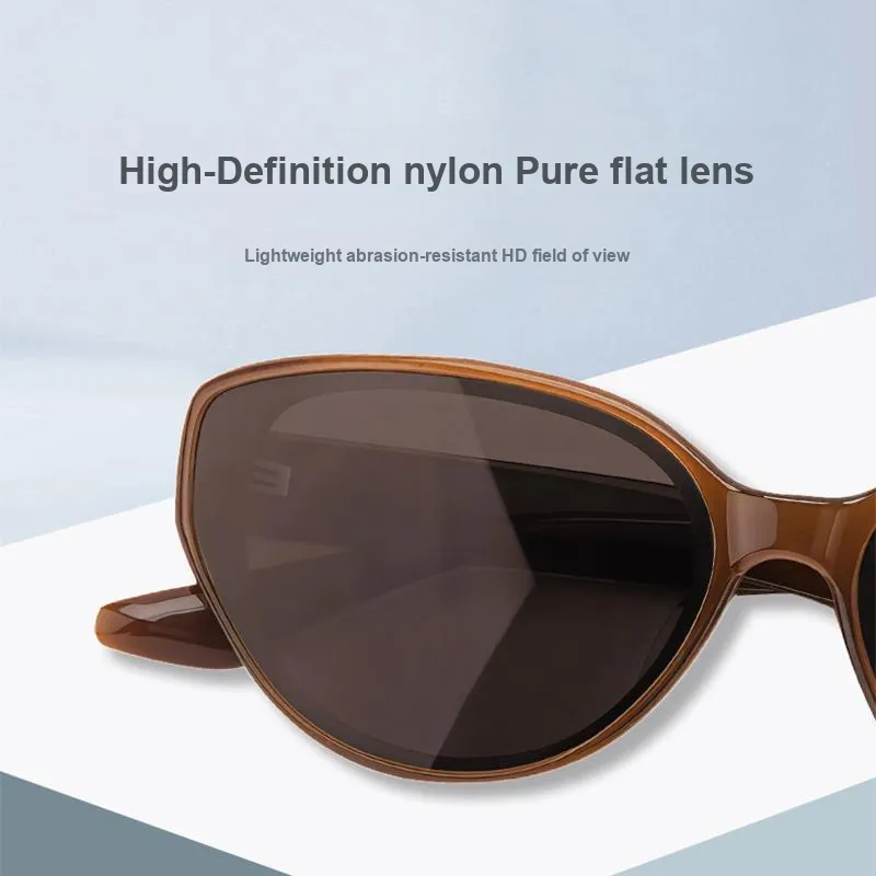 LOHO Plate Frame Cat Eye Driving Outdoors Travel Photography Sun Protection Ultraviolet Sunglasses Unisex-12