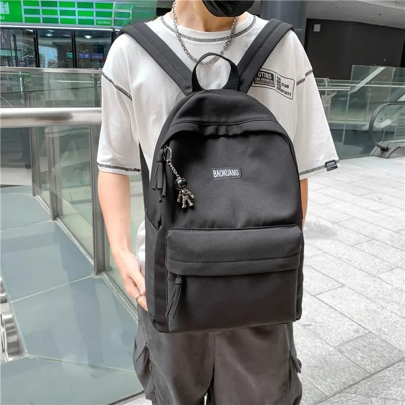 Deli Bear Oxford Travel Bags Backpack Regular Unisex Dark Gray/Blue/Black/Pink/White-19