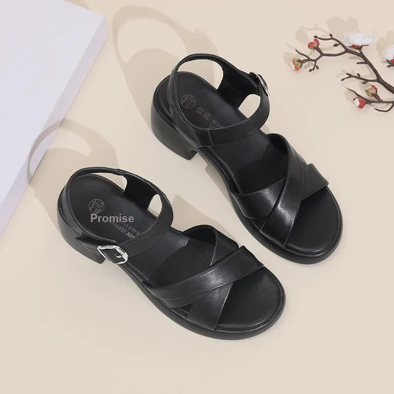 Cigna One Strap Sandals 5.2cm Women's-3