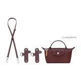 Vintage Red Plain Weave Crossbody Shoulder Strap with Non-Punch Hole Buckle