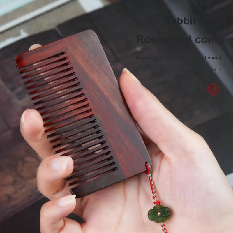 DALONG Rosewood Square Wooden Comb Women's-3