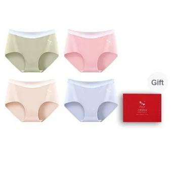 RED DRAGONFLY 50S Pure Cotton Underpants Women's 4 Piece Gift Box Sets