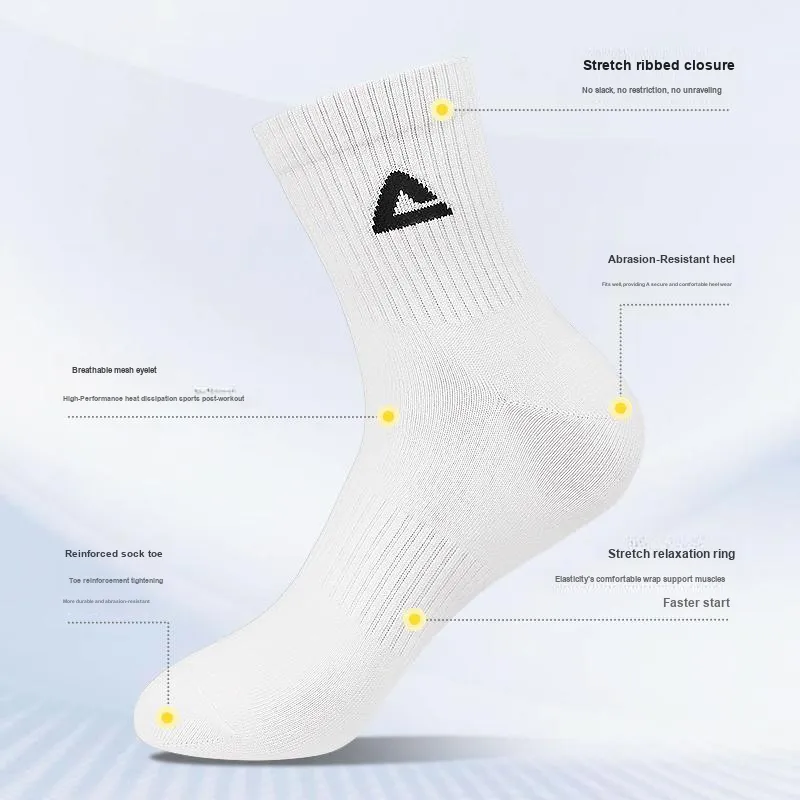 PEAK Unisex Mid Calf Socks-5