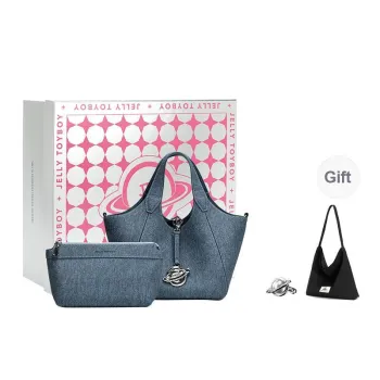 JELLYTOYBOY Premium Texture Planet Basket Bag Handbag, Shoulder Bag, Crossbody Bag Regular Women's Red/Denim Blue