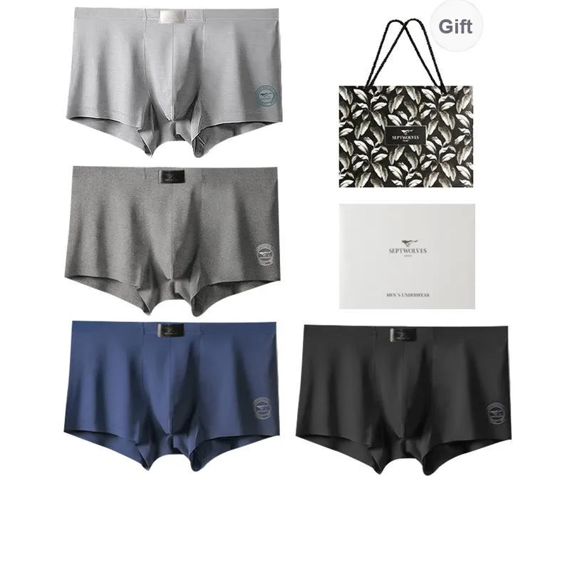 SEPTWOLVES Underwear Gift Box All Season Men's 4 Pack Gift Box Set+Shopping Bag-72