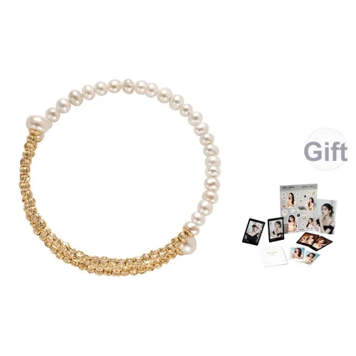 Amber Lollipop Пресноводный жемчуг Браслеты Женские Золото