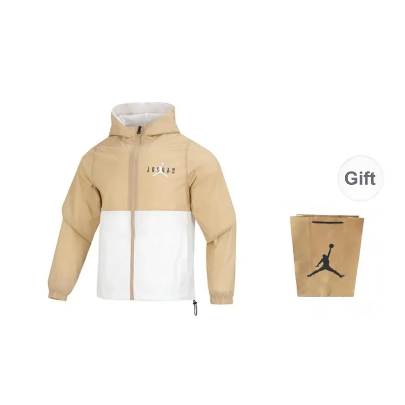 Jordan Jackets Coats Unisex White Yellow Shopping Bag Included-0