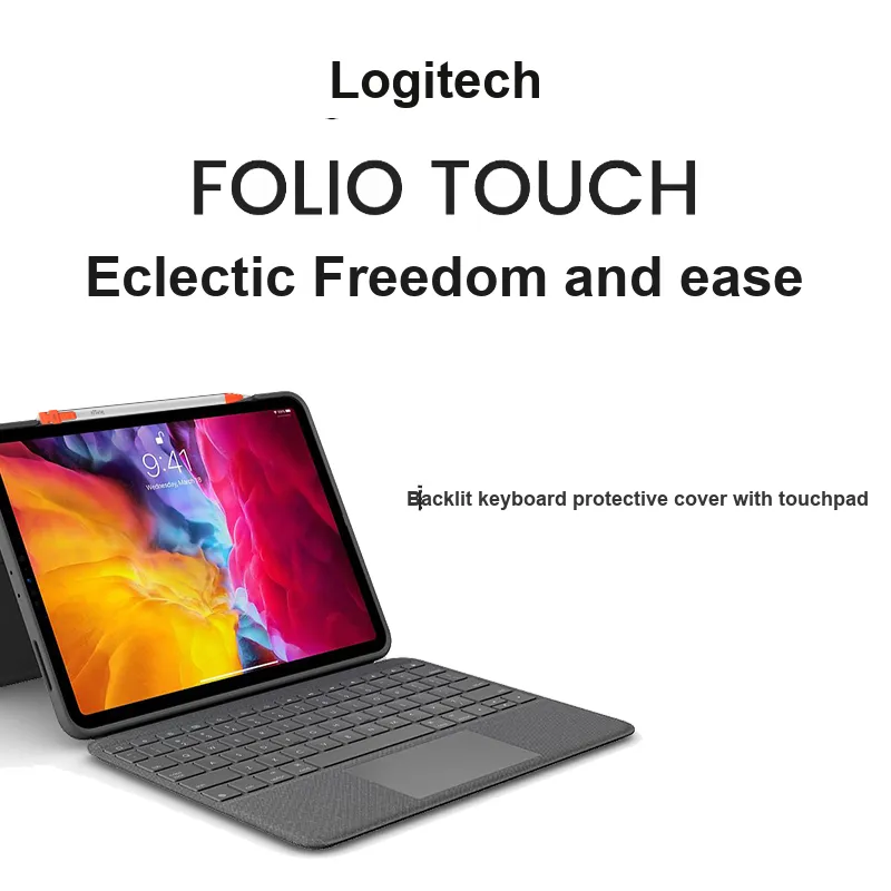 Logitech TPU Bluetooth Keyboard Slim Folio Pro Compatible With IPad Pro 11/12.9 Inches Protective Case-3
