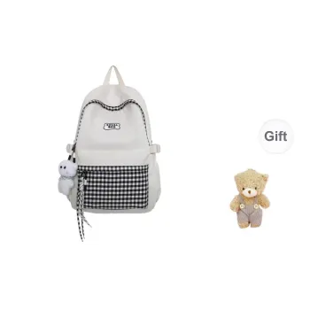 URBAN FOREST Nylon Backpack Unisex White/Black