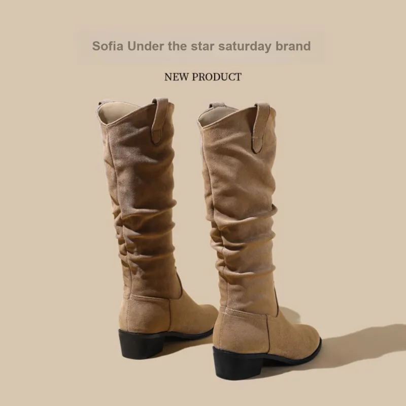 Safiya Knee high Boots Women's Khaki-2
