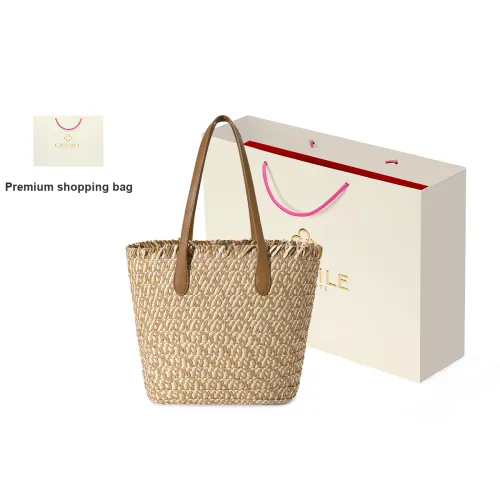 CASSILE Handbags Khaki With Off White