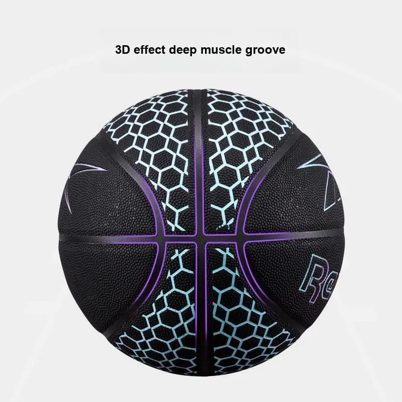 Reebok PU Basketball Lake Blue Purple Size 7 Training Match-17
