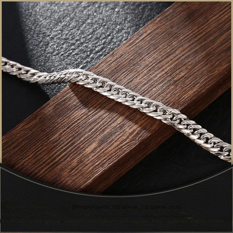 LAOYINJIANG S925 Silver Multi Size Silver Bracelet Men's-16