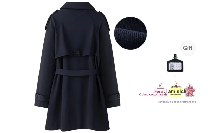 Tokyo Season Trench Coat Women's Navy Blue-1