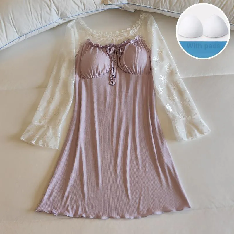 Sleeping Beauty Nightgown Women's Light Purple-1