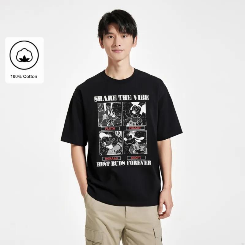 Hotwind Mickey Family Series T Shirt Men's-1