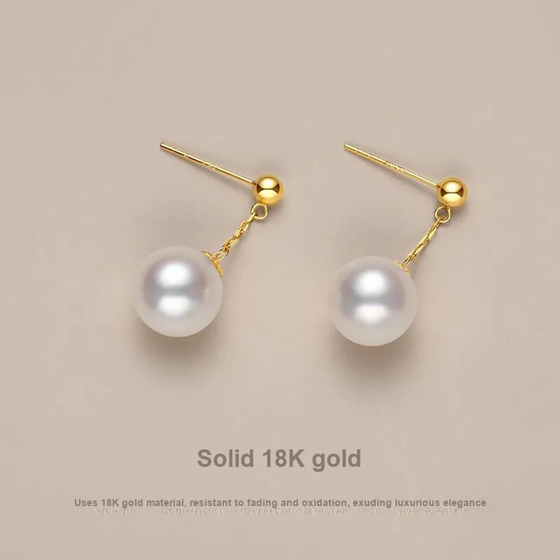 Inlady Saltwater Pearl Pearl Earrings Women's-3
