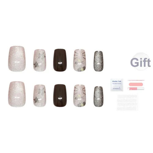 SEVERLAND False Nail Короткий Cartoon Kitten Звезда Кошачий глаз Jump Цвет