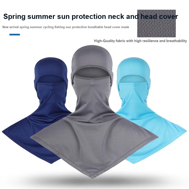 TANLU Riding Equipment Pullover Face Masks Outdoor Unisex Polyester 46 54CM Gray White Blue Black-1