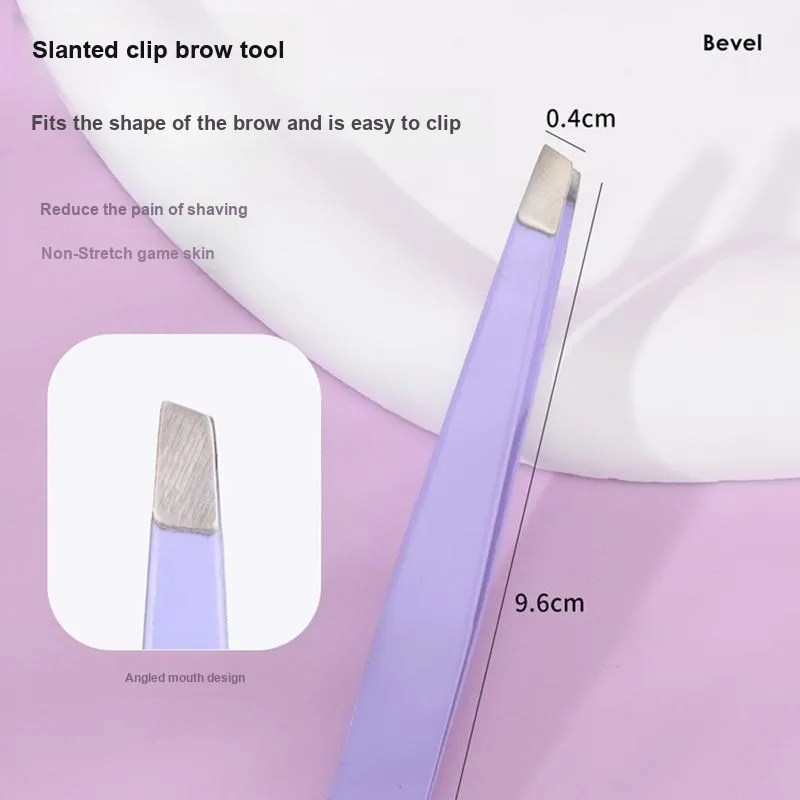 JIANYINGSHU Eyebrow Razor With Brow Comb, Scissors, And Tweezers Set For Women's-5