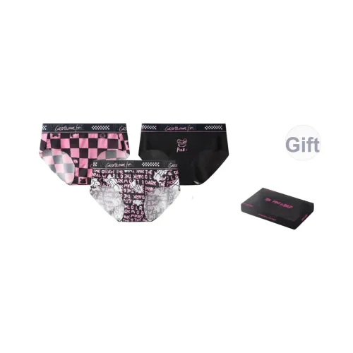 Qiao Ni Tong Нижнее белье Женское Коробка 3 упаковки Черное Розовое