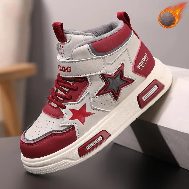 BOBDOG Slip-Resistant Anti-Kick Wear-Resistant Warm Kids' Skateboarding Shoes Kids'-10